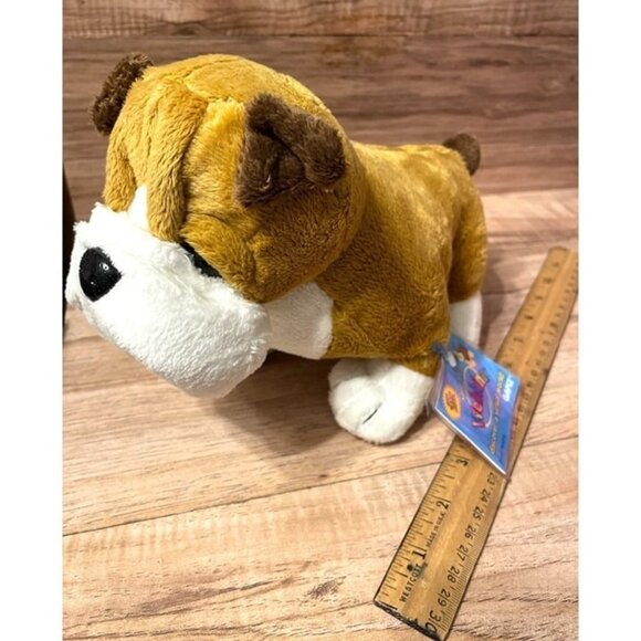 Webkinz Ganz Bulldog Plush Toy Brown & White Stuffed Animal About 8" - Picture 4 of 12